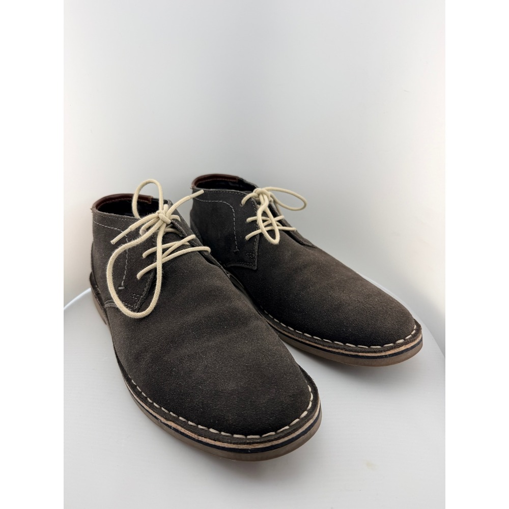 Kenneth Cole Reaction Desert Wind Suede Chukka Boots Charcoal Gray Mens 10.5 M